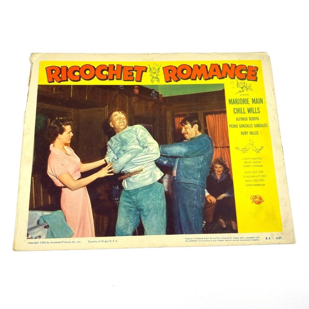 Ricochet Romance 1954 Original Lobby Card Movie Poster Marjorie Main Chill Wills